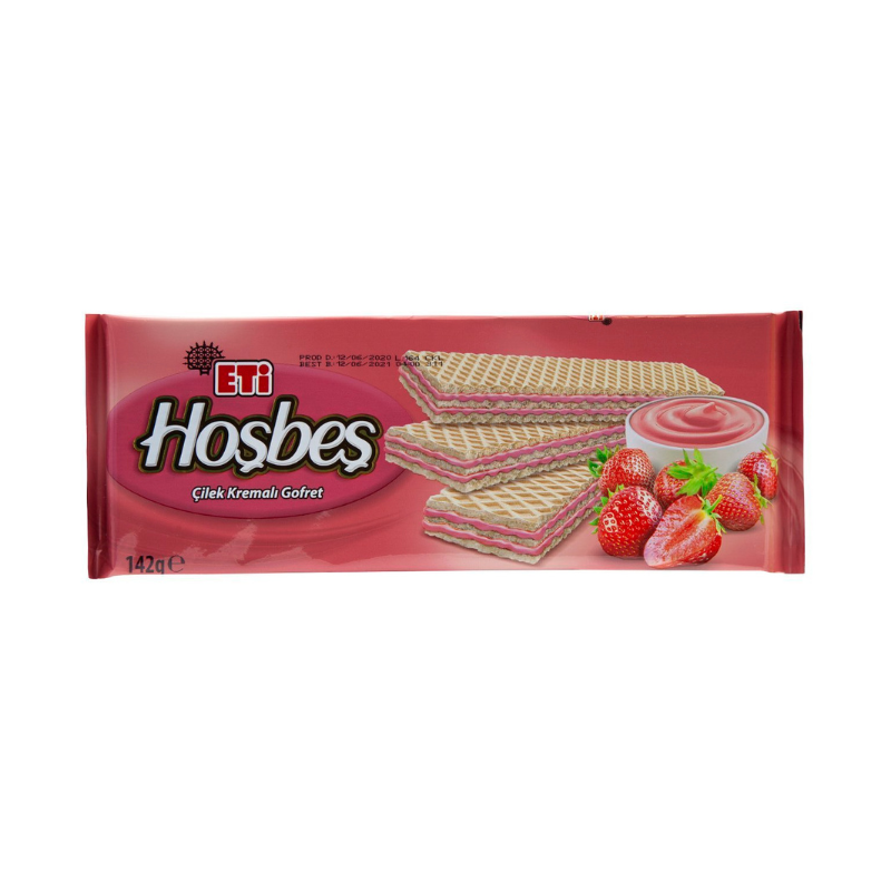 Eti Hosbes Gaufrettes à la fraise 142 g Eti Hosbes Gaufrettes à la fraise 142 g