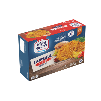 Ideal Délices Burgers de poulet cornflakes 800 g