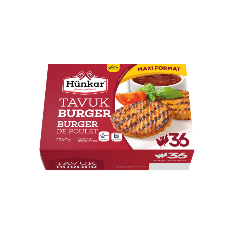 Hünkar Burgers de volailles (x36) 2,340 kg Hünkar Burgers de volailles (x36) 2,340 kg