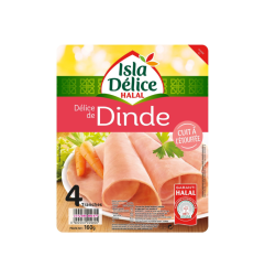 Isla Délice Jambon de dinde cuit à l'étouffée en tranches 160g